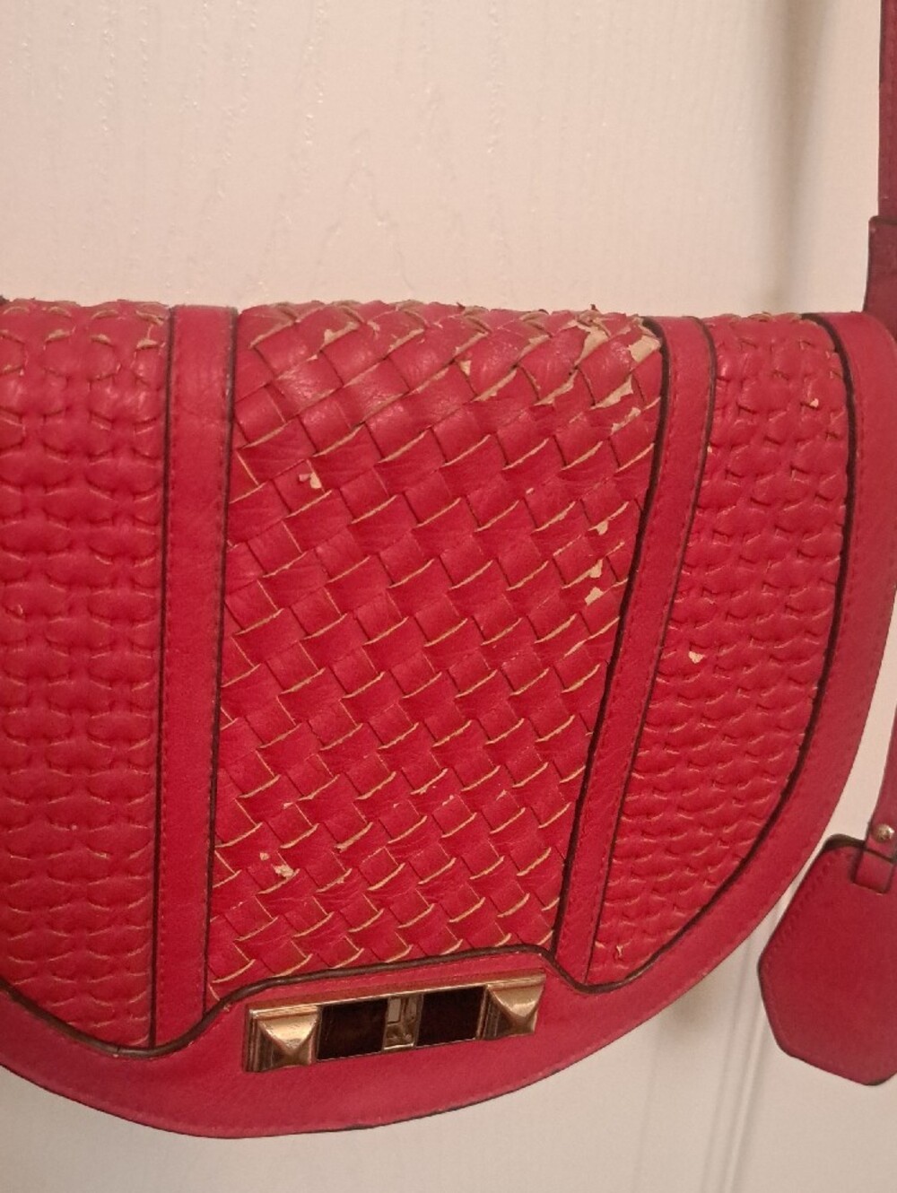Jessica Simpson Red Woven Crossbody Bag - Free with any order over $20.00 - Picture 2 of 7